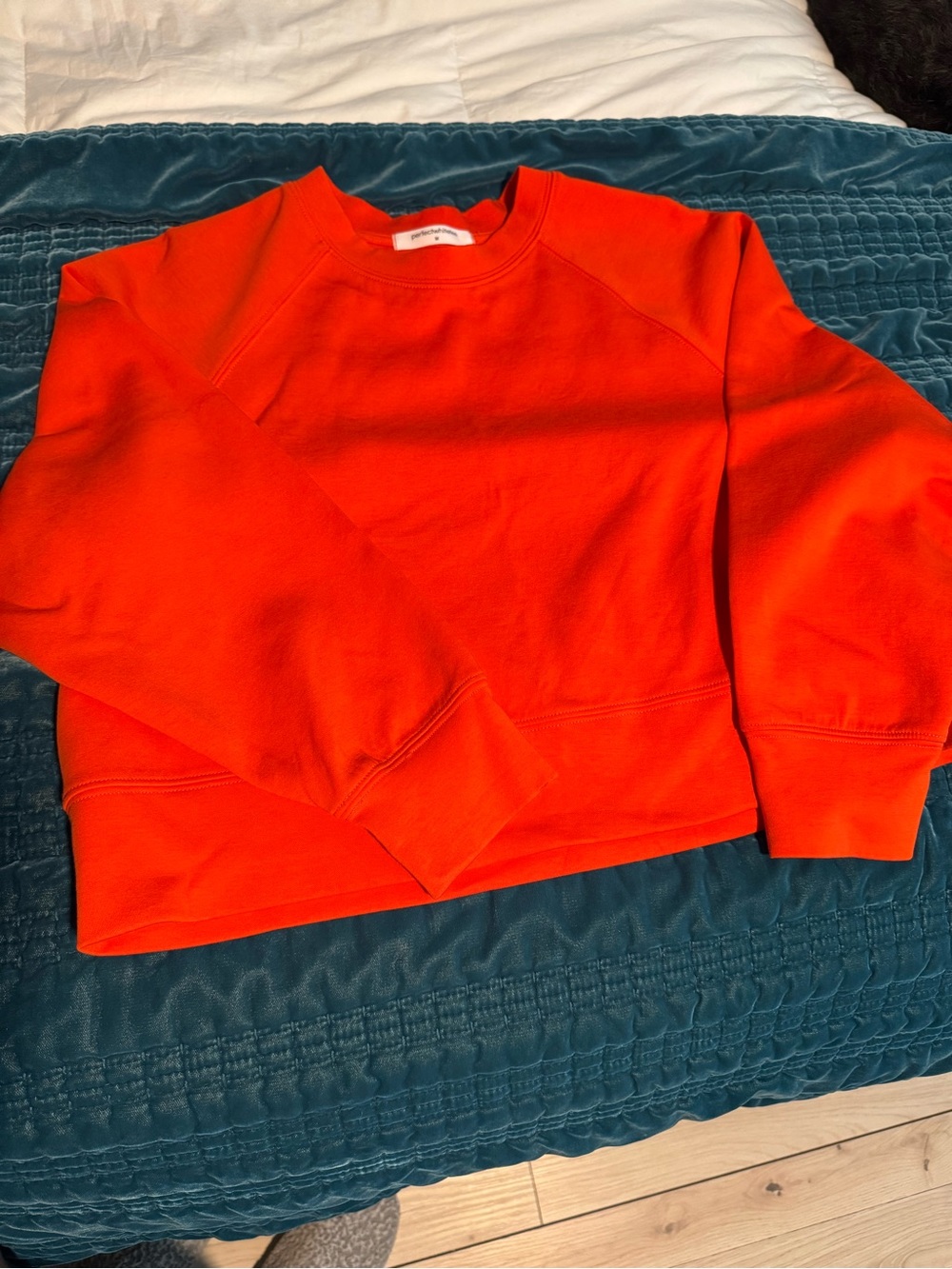 perfectwhitetee Vibrant Orange Crewneck Sweatshirt